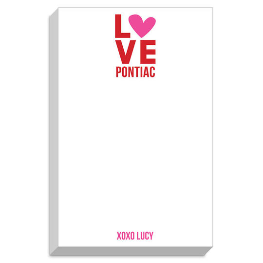 Stacked Love Chunky Notepad